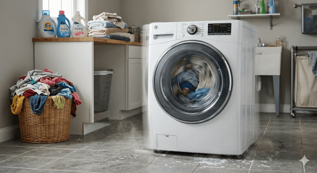 Why is my washing machine shaking and making noise?